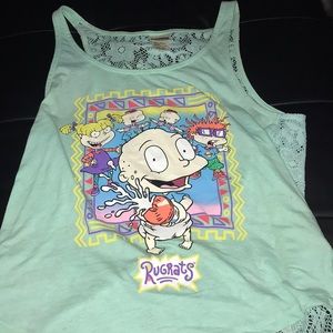 nickelodeon rewind rugrats teal lace back shirt